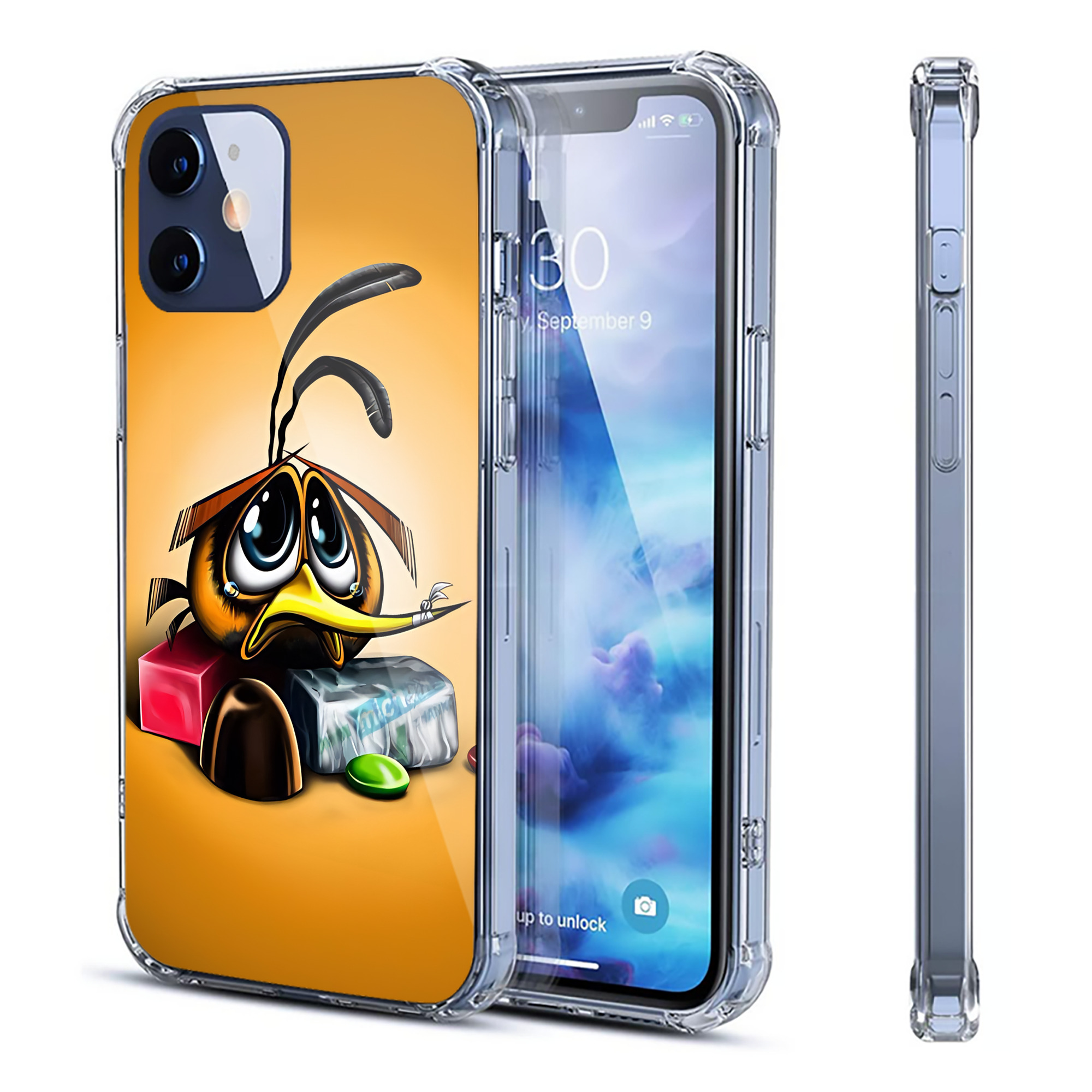 （画像用） Angry Birds アングリーバード 【iPhone 12シリーズ対応】透明スマホケース（クリアソフトケース）